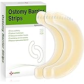 Carbou 20 Pcs Elastic Ostomy Barrier Strips, Hydrocolloid Waterproof Leak | Medical Grade, Skin Adhesive Ostomy Barrier Tape for Colostomy Stoma Bags