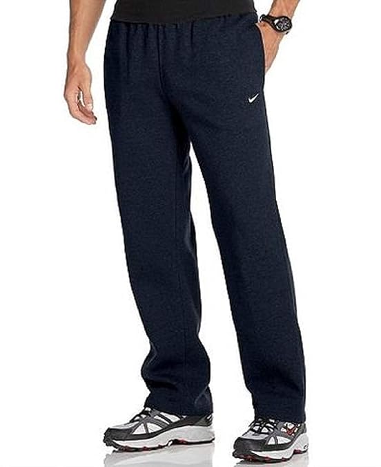 Nike Men's Classic Fleece OpenHem Sweatpants Medium Navy Amazon.in