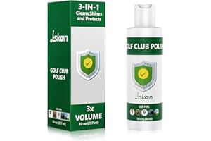 JISKAN Pro Golf Club Polish, Golf Club Cleaner, Golf Club Scratch Remover Golf Club Rust Remover/Golf Club Cleaning Kit - 10 oz of Metal Polish Compound, Essentials Golf Accessories Golf Gifts for Men