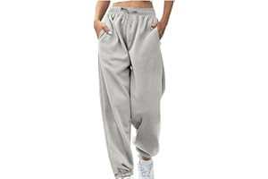 Womens Sweatpants Casual Workout Running Sports Trouser Slacks with Pocket Fashion Elastic Waisted Joggers Clothes