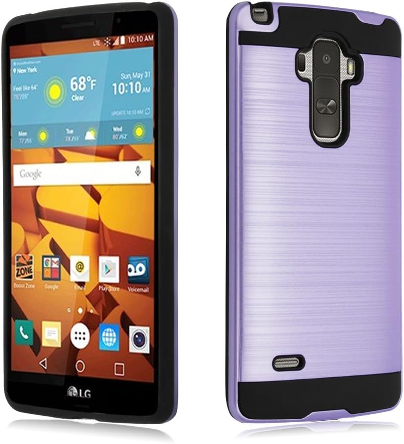 LG G Stylo Case, ZeopoCase 2-Piece Style Hybrid Shockproof Hard Case Cover for LG G Stylo (LS770) LG G Stylus H631 (Purple)