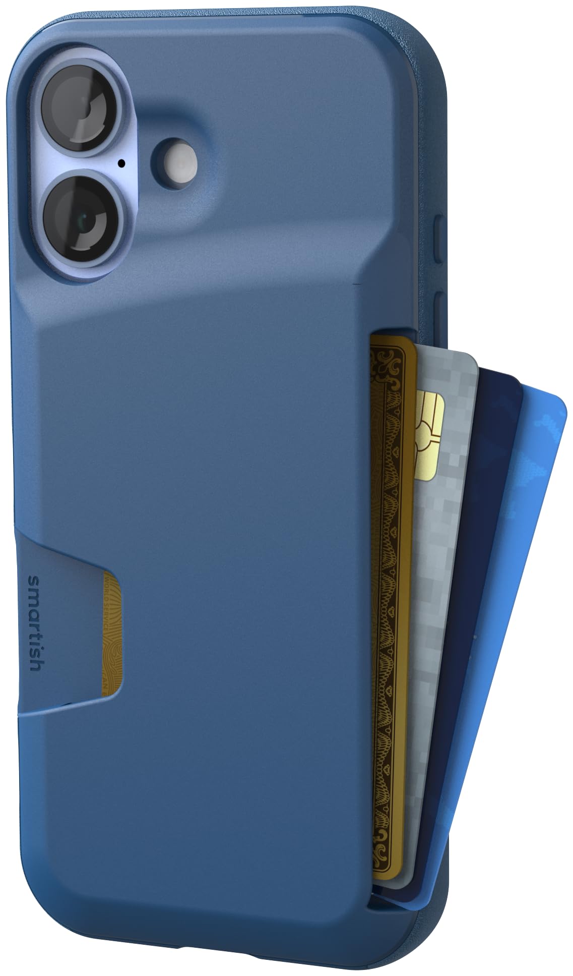 Smartish® iPhone 17 Wallet Case - Wallet Slayer Vol. 1 [Slim + Protective] Credit Card Holder - Drop Tested Flip Hidden Card Slot Cover for Apple iPhone 17 - Blues on The Green Image