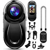 zakotu Mini Body Camera 1080P, Thumb Action Camera 512G for Motorcycle/Bike | Wearable Cam Lightweight 26g POV Video Recorder with 360&deg; Rotating Clip &amp; Magnetic Clip for Cycling/Riding/Pet Walking