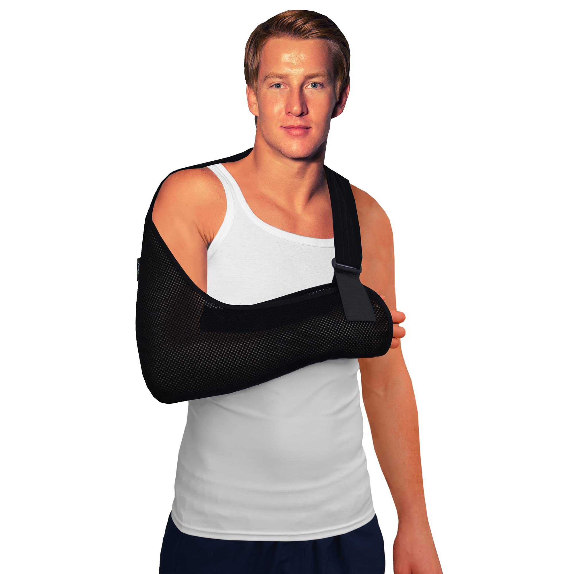 4DflexiSPORT Universal Arm Sling – One Size Reversible Shoulder Support for Teen to Large Adult | Adjustable, Breathable, Antimicrobial & MHRA Approved for Post-Surgery, Fracture & AC Joint