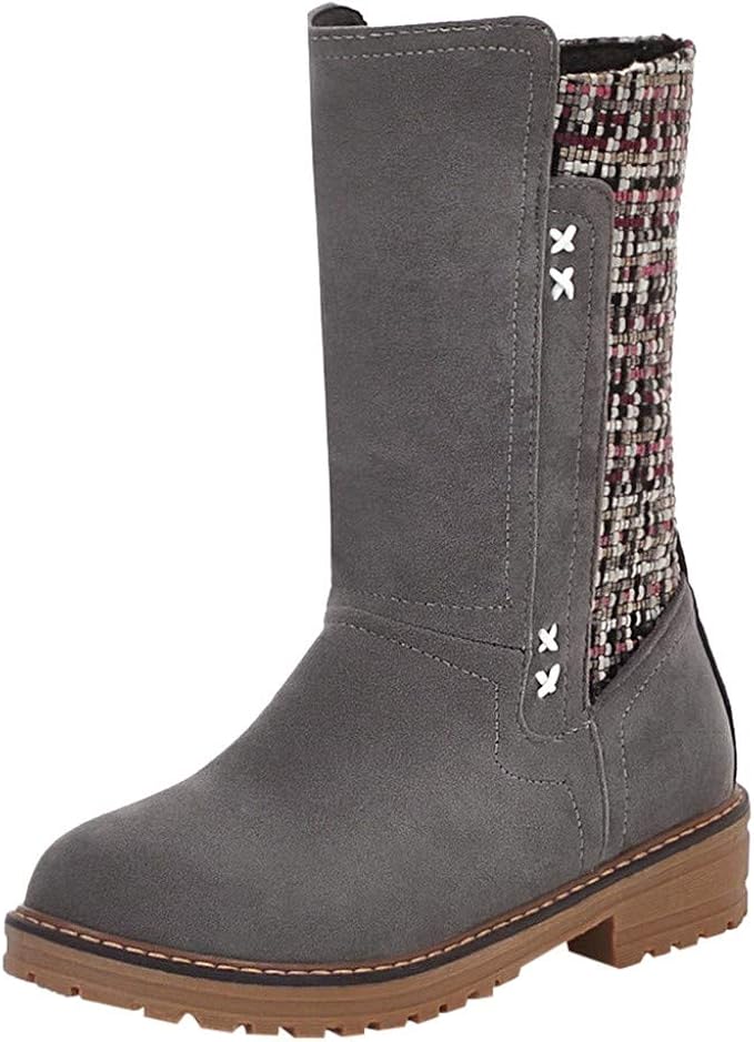 Botines para Mujer Botines Tacon Bajo Zapatillas sin Cordones Calzado