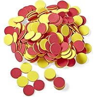 hand2mind Foam Two-Color Counters, Red and Yellow Counters, Counting Manipulatvies, Math Counters for Kids, Counting Chips, M