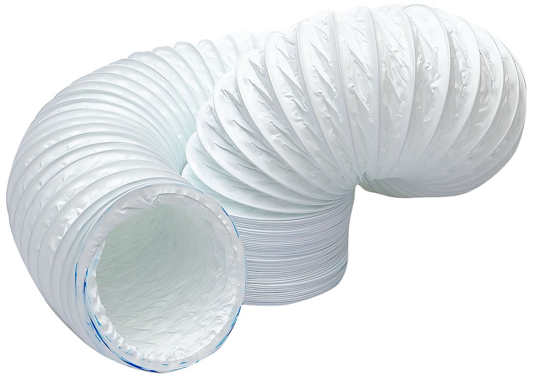 Merriway BH02992 Flexible Ventilation Duct Hose, 100mm x 3M (4 inch x 9.75ft) , White