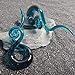 BodyJ4You 2PC Glass Ear Tapers Plugs 12mm Teal Teardrop Spiral Gauges Piercing Jewelry Set