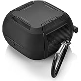 AIRSPO Compatible with Powerbeats Pro Wireless Earbuds Case TPU Military Shell Full Body Protective Cover Skin for Powerbeats Pro (Black)