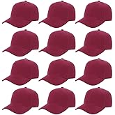 ZH Plain Adjustable Baseball Cap - Lot of 12 Unisex Blank Design Caps