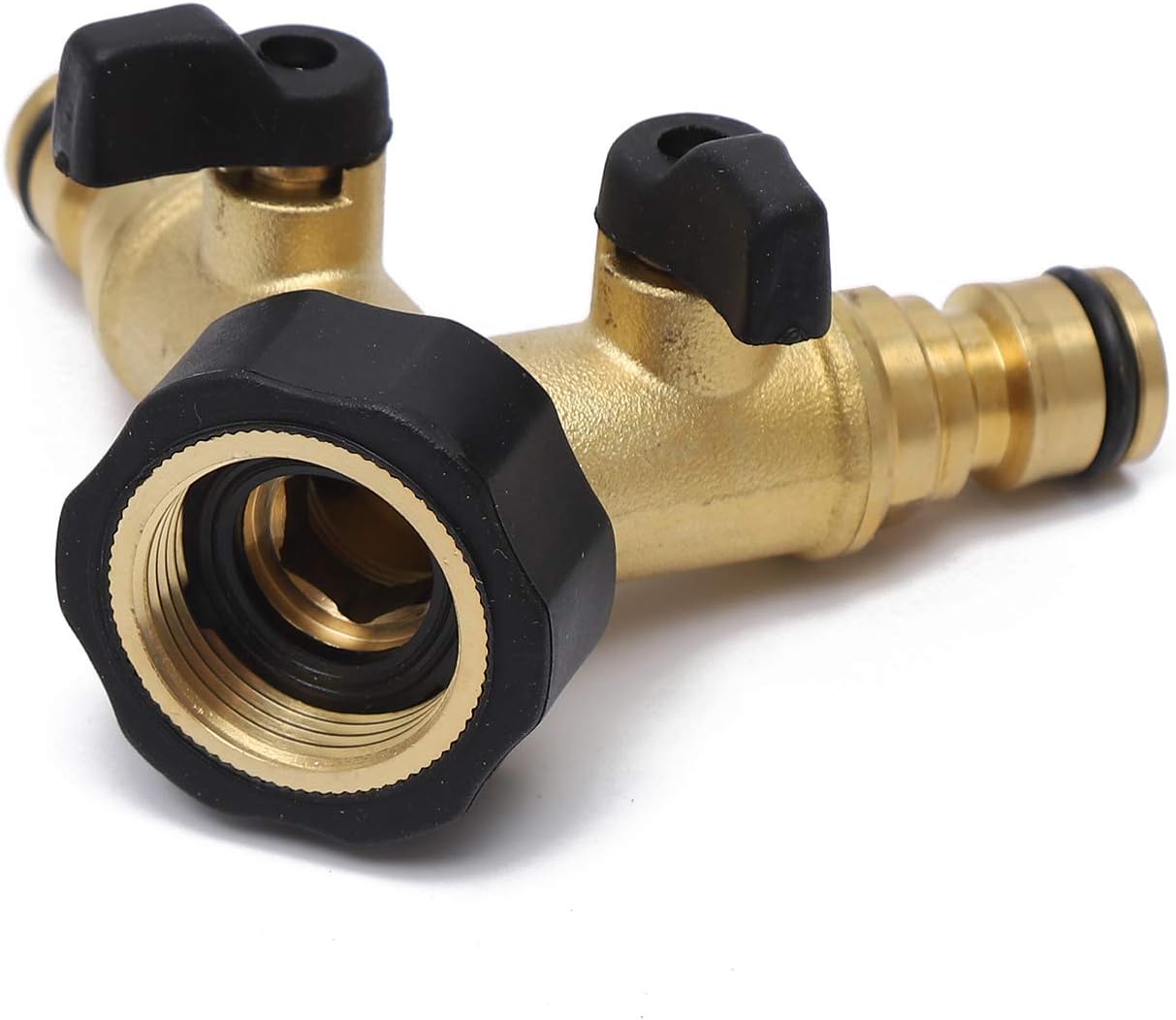 KATSU 2 Way Brass Tap Garden Hose Splitter - Image 4