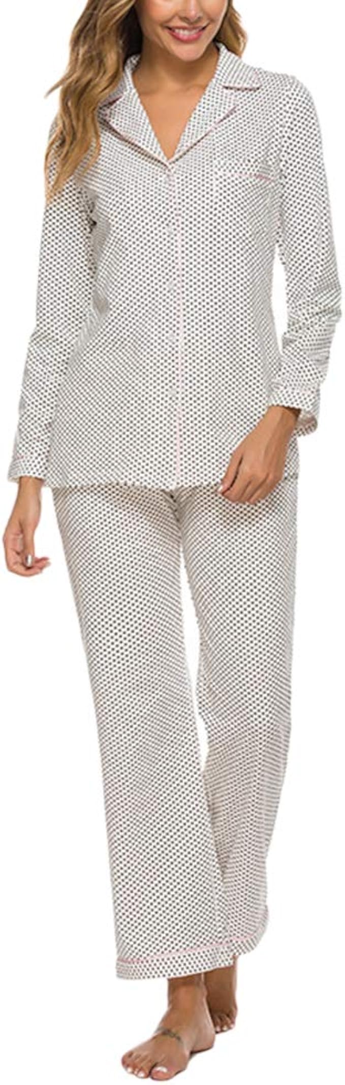pijama botones mujer invierno