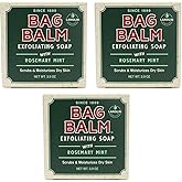 Bag Balm Vermont's Original Exfoliating Soap Bar, Body Soap Bars, Hand Soap Bar - Soap for Dry Skin - Rosemary Mint Scented Bars of Soap, Body Soap Bar - 3.9oz, 3 Pack