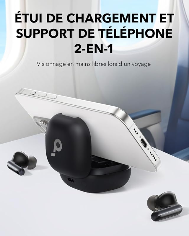 Fones de ouvido bluetooth sem fio anker soundcore p40i com cancelamento de ruído adaptativo, graves profundos, 60 horas, suporte para telefone, ipx5, carregamento sem fio, bluetooth 5.3
