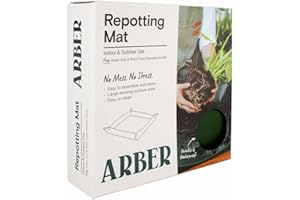 ARBER Repotting Mat for Indoor Plants 30" x 30" – Waterproof Foldable Plant Potting Mat with Snap Corners & 4" Walls – Mess-Free Soil Mixing, Pruning, Transplanting for Succulent, Orchid, Bonsai