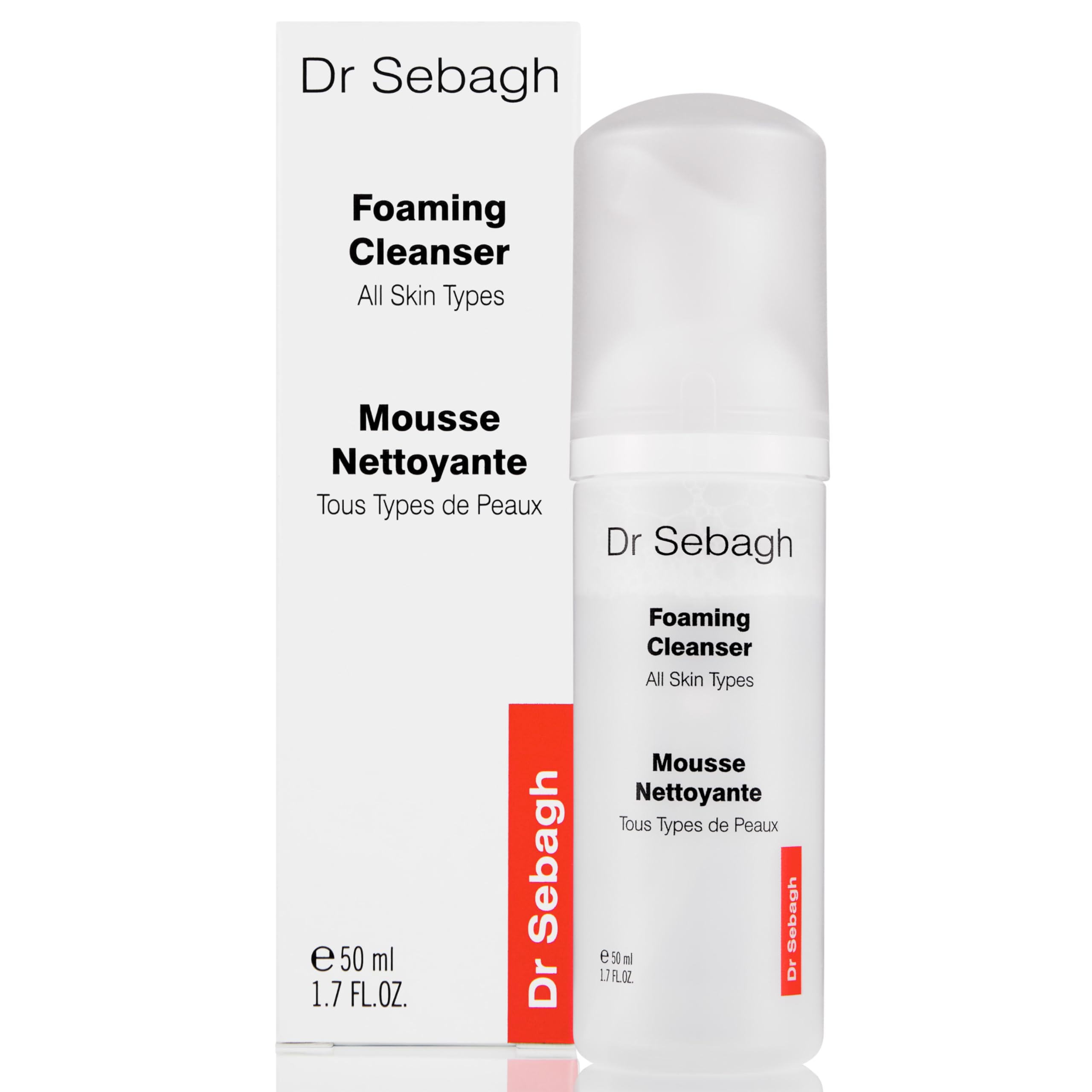 Dr Sebagh 2-in-1 Toner & Cleanser (50 ml) - Gentle Face Wash - Deep Pore Cleanser & Makeup Remover - Foam Cleanser for Oily Skin - Award-Winning