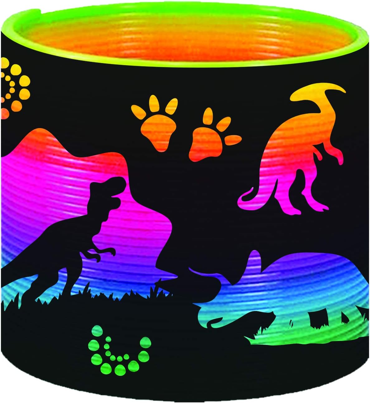 Spring Dinosaur Super Spring – Dino. (6.5cm) Magic Rainbow Spring Toy from Deluxebase ...