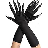 ASVNRES Halloween Cat Woman Claw Gloves Paw Gloves Long Fingernails Black Party Cat Claws Halloween Prop Wolf