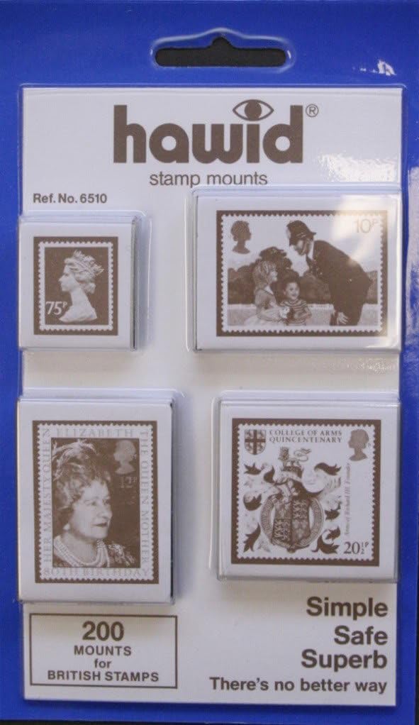 Hawid stamp mounts. Multi pack. 1 pack each of 21x24mm, 41x30mm