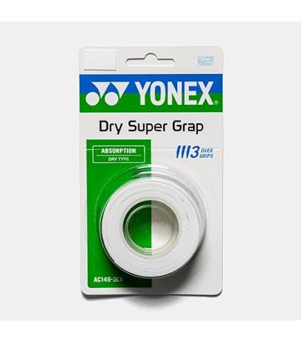Amazon.com : YONEX Dry Super GRAP 30 Pack, White : Sports & Outdoors