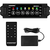 STUDIOFINIX 4-Channel Wall Mount Amplifier, 19V3A, Power-Off Memory &amp; Infrared Remote Control with Bluetooth 5.0, USB/MIC/AUX/TWS, for Home/Garage/Ceiling Speakers