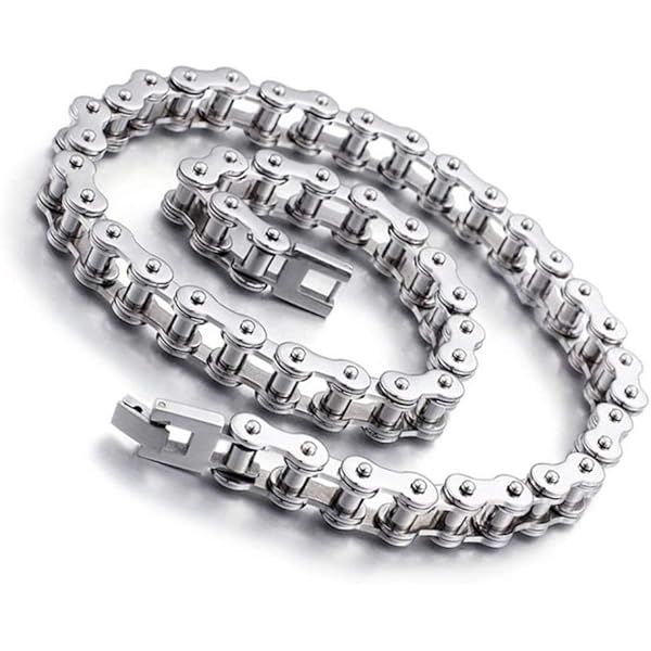 Qiaonitu Punk Rock Bike Motorcycle Necklace Men 316L Stainless