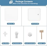 AWTATOS Cube Storage with Doors 6 Cube Modular Closet Organizer White view 7