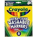 Crayola Broad Point Washable Markers - Pack of 2 (58-7808-2Pack)
