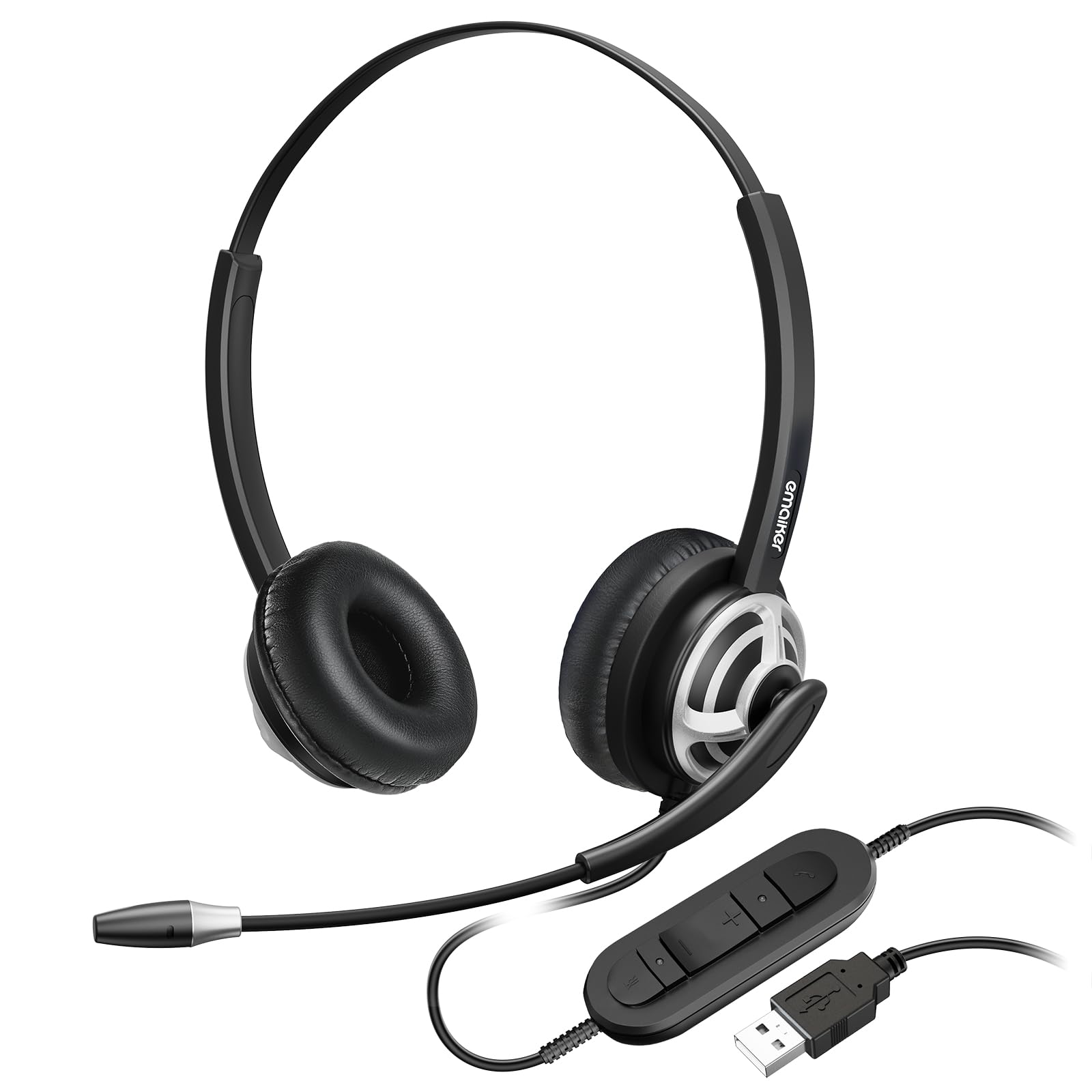 EMAIKER Professional USB Headset with Noise