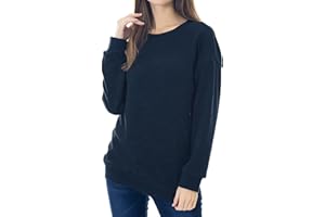 Smallshow Women's Nursing Sweatshirt Long Sleeve Fleece Breastfeeding Tops