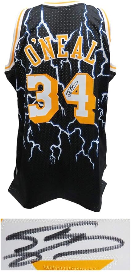 shaq signed lakers jersey