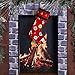Valery Madelyn 21 Inch Joyful Santa, Snowman, Deer and Lollipops Multicolor Velvet Christmas Stocking for Kids, with Pom Pom Fringe Cuff,Themed with Tree Skirt(Not Included)