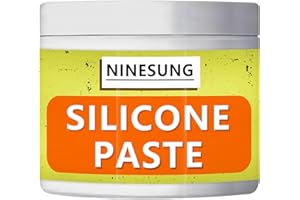 Ninesung Silicone Paste, 100% Dielectric Grease with Brush and Towel, Universal Excellent Lubricant Silicone Grease for Marine, Auto, O Rings, Electrical Connectors (4 oz)