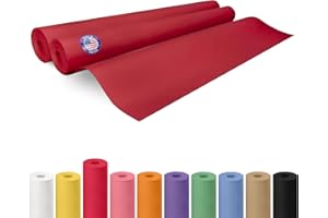 Red Kraft Paper Rolls 36" x 2160" (180 feet), Pack of 2 - USA-Made Craft Paper Roll 50lb Thickness for Art, Gift Wrapping & M