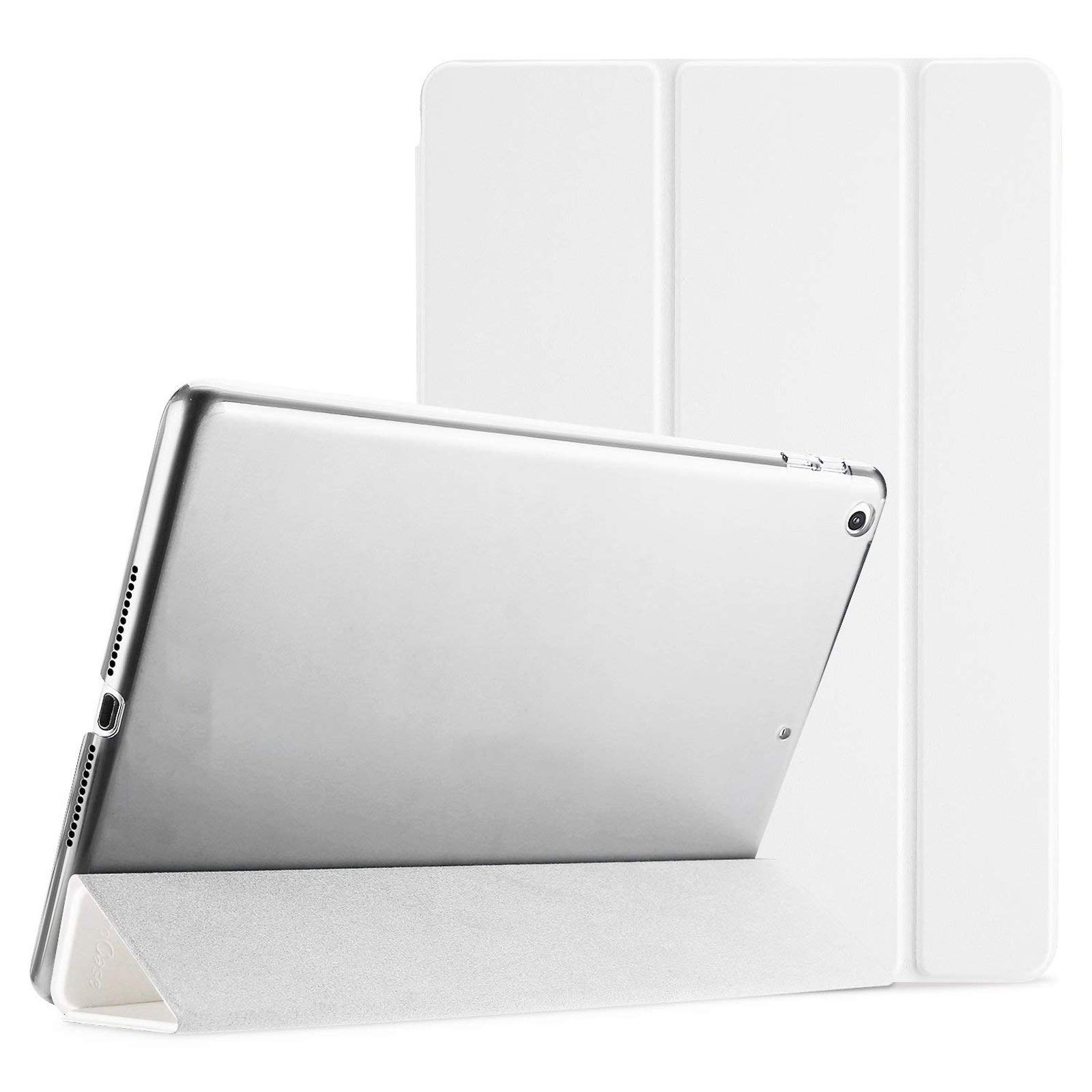 Smart Case For Apple iPad 9th Generation 10.2 (2021) Model A2603 and A2604 Magnetic Stand Cover (White)