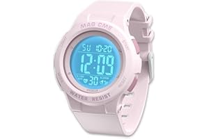 VIVIKEN Kids Watches Digital Sport Watches for Girls Boys Outdoor Waterproof Watches with Alarm Stopwatch Child Wrist Watch Ages 7-15-Black Purple