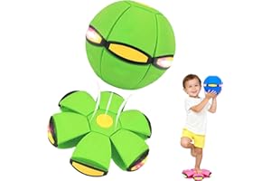 Magic Metaball Bouncing Ball, Children's Bouncing Ball, Magic Flying Saucer, Bouncy Balls with 6 Light, Dual Form Freely Swit