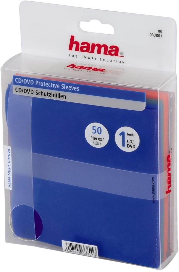 Hama 033801 - Funda de plástico para CD, 50 Unidades: Hama: Amazon.es: Electrónica