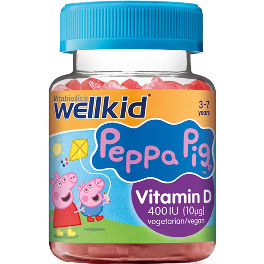 Wellkid Vitabiotics Peppa Pig Vitamin D Soft Jellies, Gummy, 30 Pack