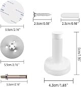 Northern Brothers 6 Pack Door Stop, Wall Mounted White Noise Dampening Rubber view 2