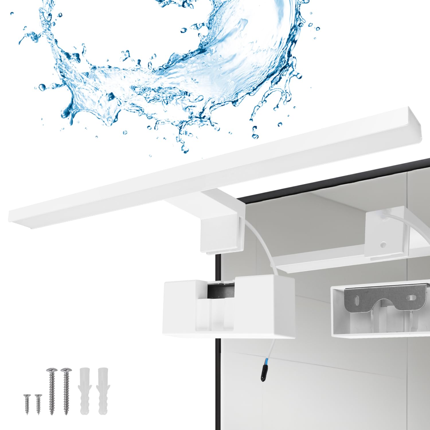 Aigostar 8W Bathroom Mirror Wall Light IP44 Waterproof, Bathroom Vanity Lighting Fixtures 40CM 4000K, Cabinet Picture Wall Light for Bedroom, LED Makeup Shaver Lamp 560LM White