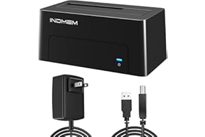 INDMEM Upgraded SAS to USB 3.0 Adapter, SAS/SATA Hard Drive Enclosure Reader Converter Docking Station for 2.5/3.5 inch Serve