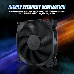 uphere 3-Pack Long Life Computer Case Fan 120mm