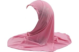 Modest Beauty Girls Muslim Hijab Scarf Shawls Islamic Arab Hijabs Headscarves Rhinestone Flowers