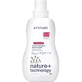 ATTITUDE Liquid Laundry Detergent, EWG Verified, HE Compatible, Plant-Based & Vegan, Natural Laundry Soap, Pink Grapefruit Scent, 35 Loads, 35.5 Fl Oz