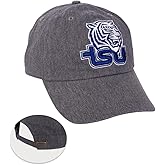 Desert Cactus Tennessee State University Baseball Hat TSU Tigers Brimmed Embroidered Cap Adjustable Cloth Strap Adult (Style A) Grey