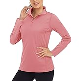 Boladeci Women's UPF 50+ Sun Shirts 1/4 Zip Lightweight Long Sleeve Summer Tops UV Protection Quick Dry Golf Shirts