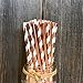 Rose Gold Solid and Stripe Foil Paper Straws - 7.75 Inches - 100 Pack - Outside the Box Papers Brand