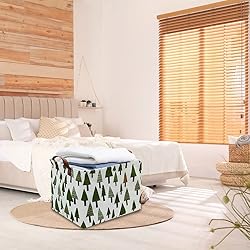 FXOCSHE Laundry Basket Green Hamper Fabric Laundry