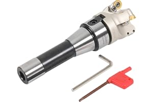 HFS(R) Face Mill Cutter Holder 50mm R8-FMB22-7/16 Shank with Cutter Inserts and Spanners for Milling